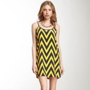 Peach Love California Spaghetti Chevron Bow Dress